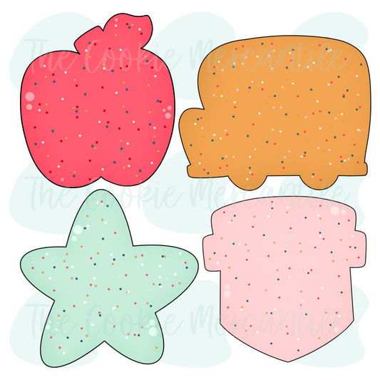 Frosted School Set - Cookie Cutters