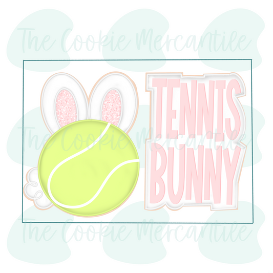 Tennis Bunny 2 Piece Set - Cookie Cutter