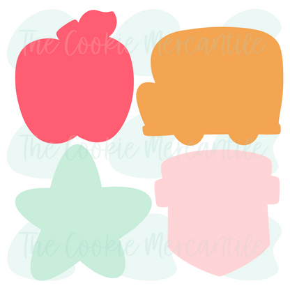 Frosted School Set - Cookie Cutters