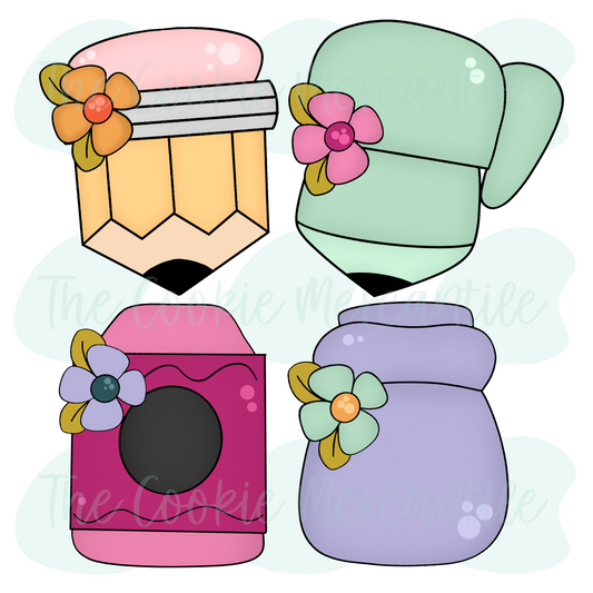 Floral Chubby Writing Set - Cookie Cutters