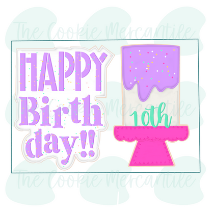 Happy Birthday Cake 2 Piece Set 2026 - Cookie Cutter