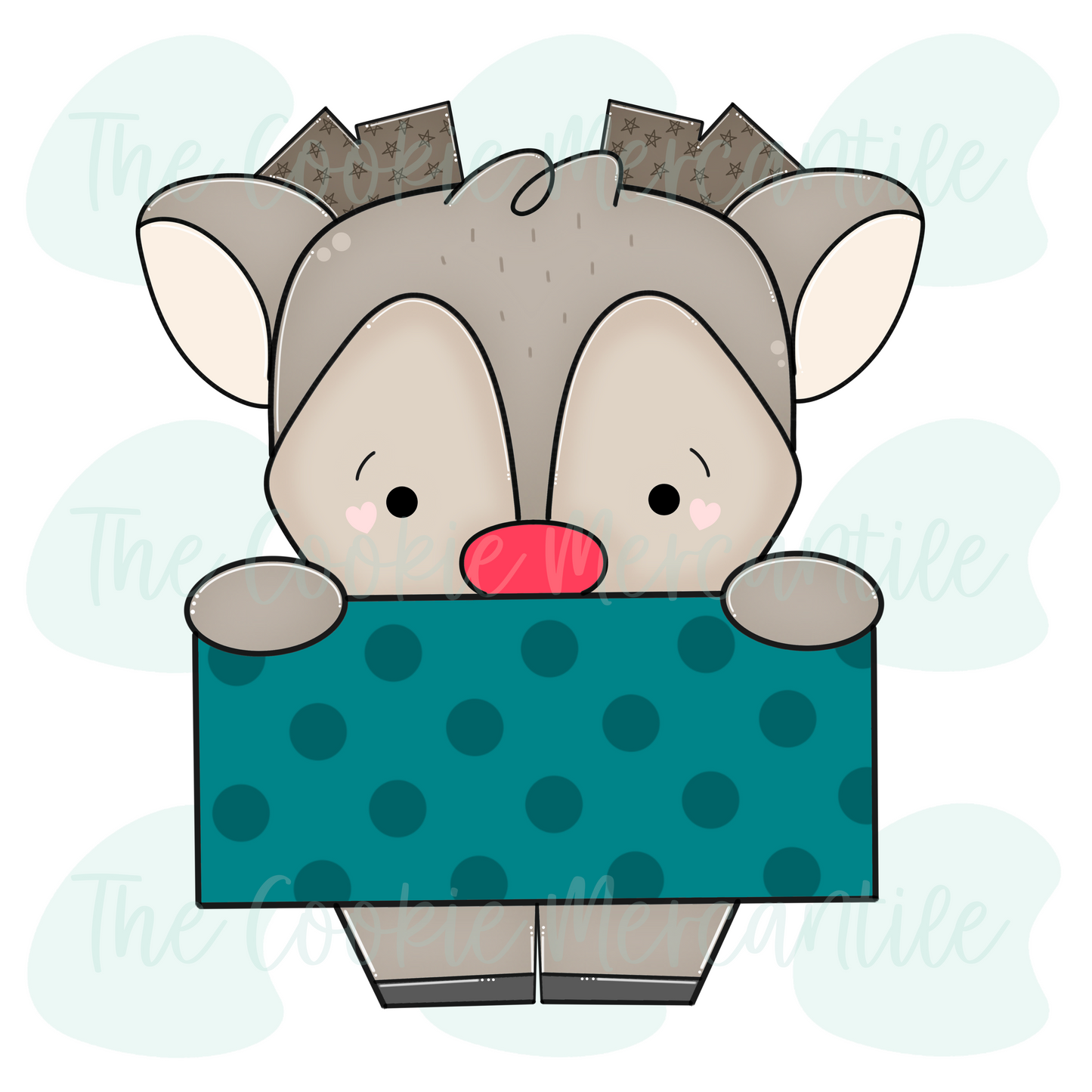 Reindeer Plaque W/Feet 2025 - Cookie Cutter