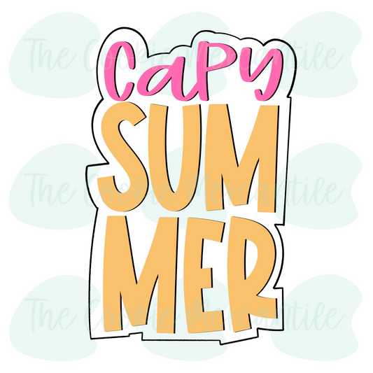 Capy Summer Plaque - Cookie Cutter