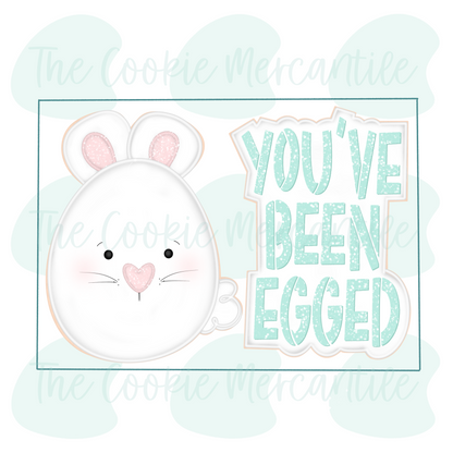 Bunny - You've been egged 2 Piece Set - Cookie Cutter