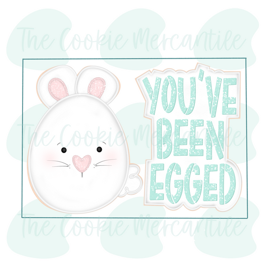 Bunny - You've been egged 2 Piece Set - Cookie Cutter