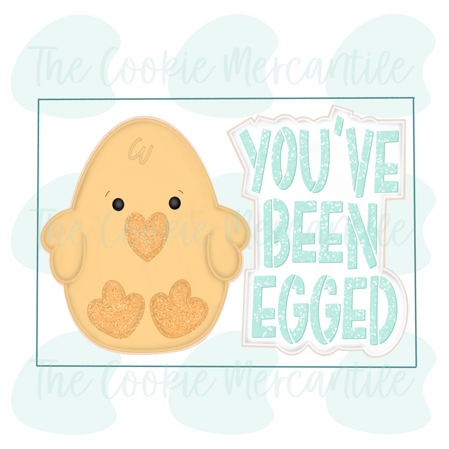Chick- You've been egged 2 Piece Set - Cookie Cutter