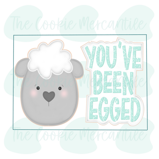 Lamb - You've been egged 2 Piece Set - Cookie Cutter