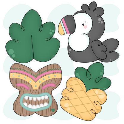 Tropical Tiki Set - Cookie Cutters
