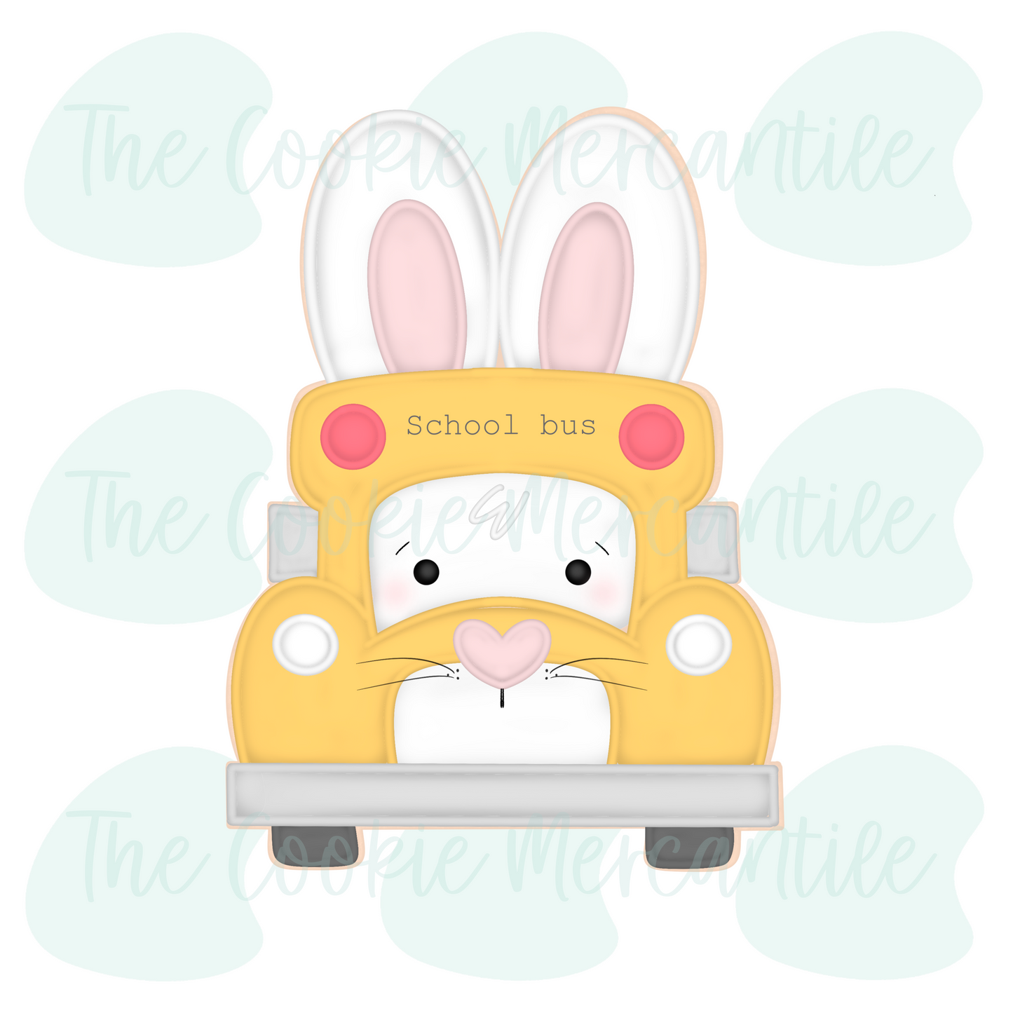 Bunny School Bus 2 Piece Set - Cookie Cutter