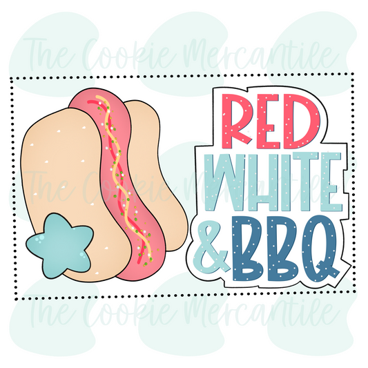 Hotdog & Red White & BBQ 2 Piece Set - Cookie Cutter
