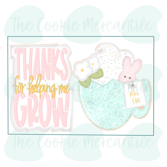 Thanks For Helping Me Grow 2 Piece Set - Cookie Cutter