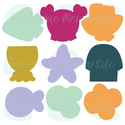 Modern Mermaid Set - Cookie Cutters