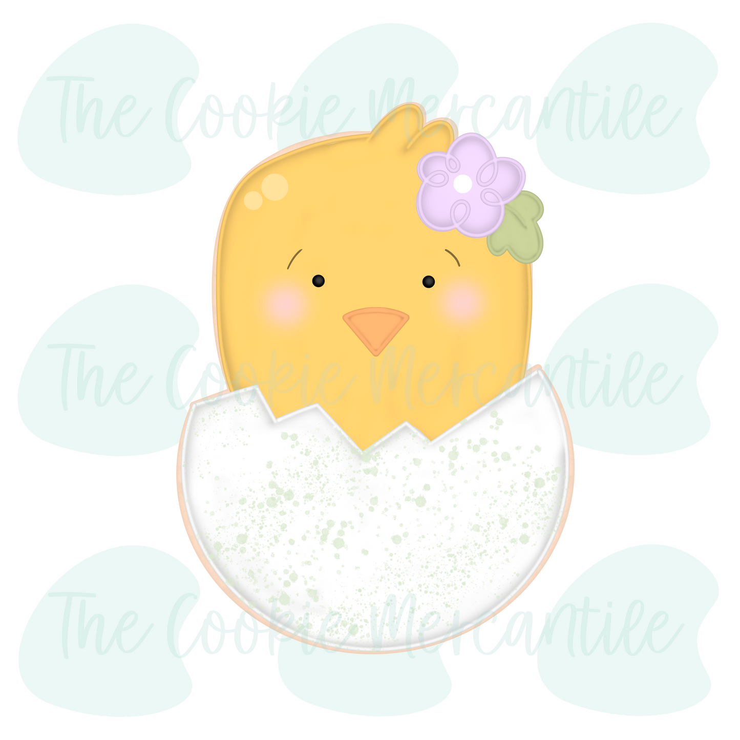 Floral Hatched Chick  - Cookie Cutter
