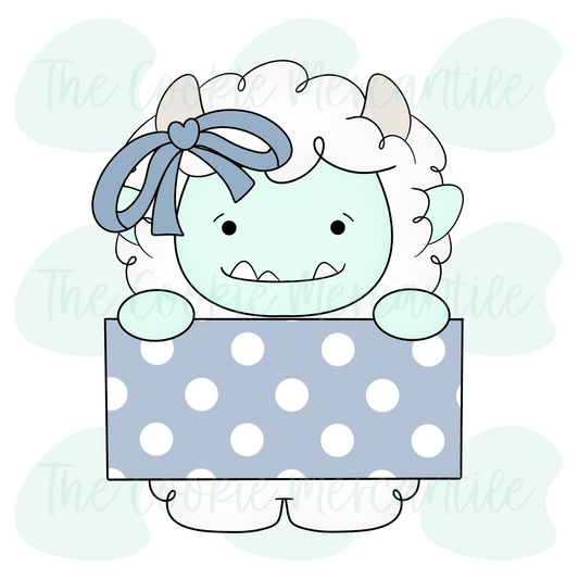 Girly Yeti Plaque W/Feet 2025 - Cookie Cutter