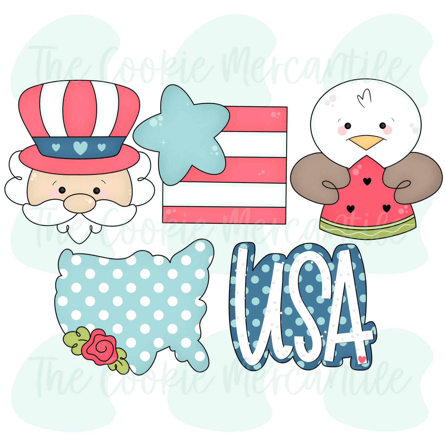 Vintage USA Set - Cookie Cutters