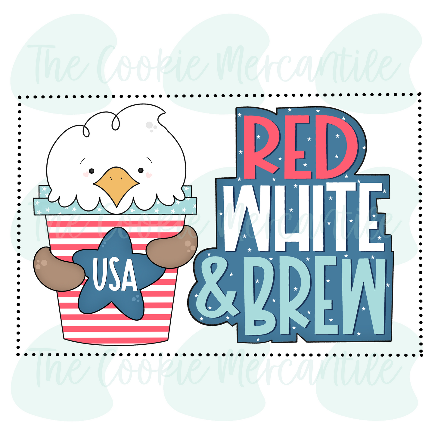 Eagle Latte & Red White & Brew 2 Piece Set - Cookie Cutter