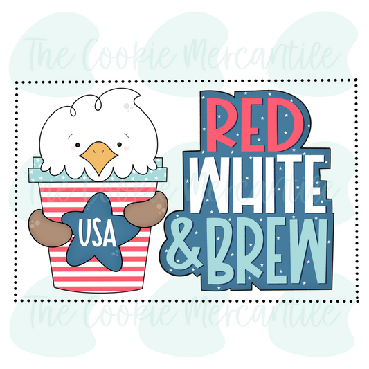 Eagle Latte & Red White & Brew 2 Piece Set - Cookie Cutter