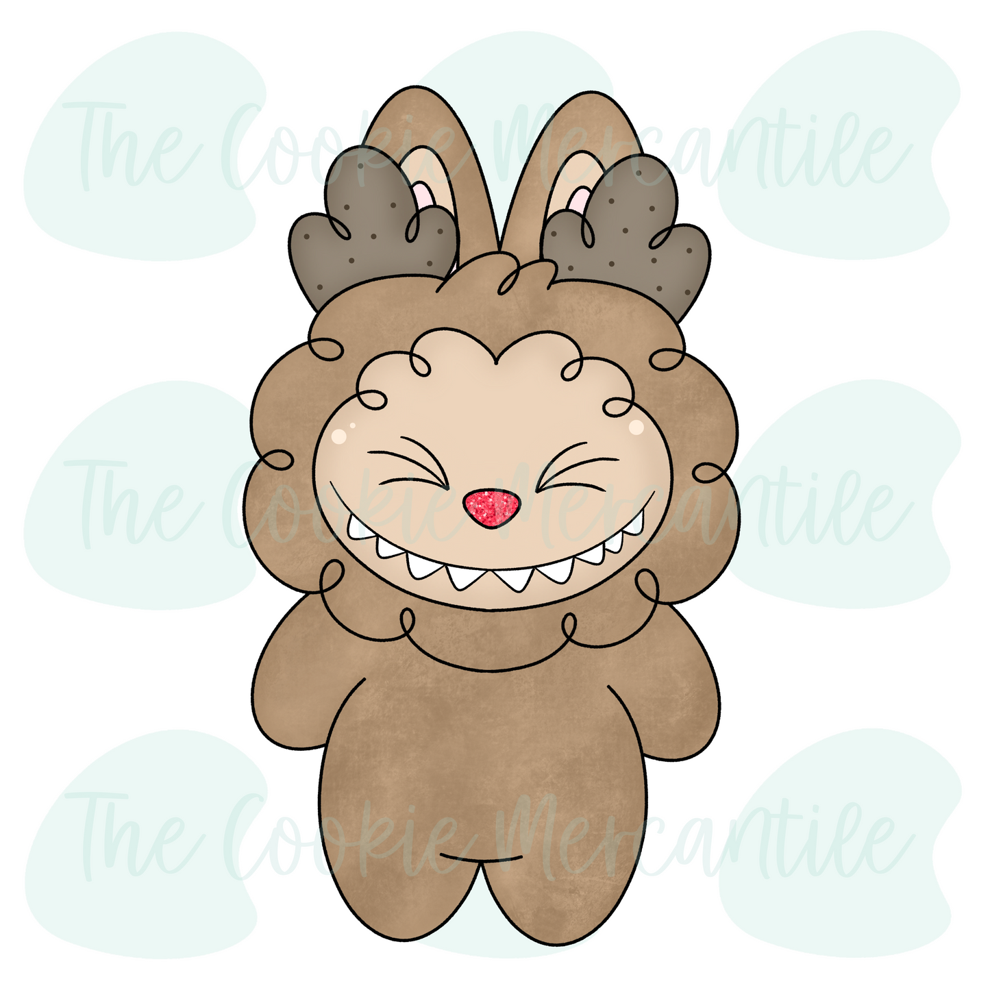 Reindeer Fluffy Monster - Cookie Cutter