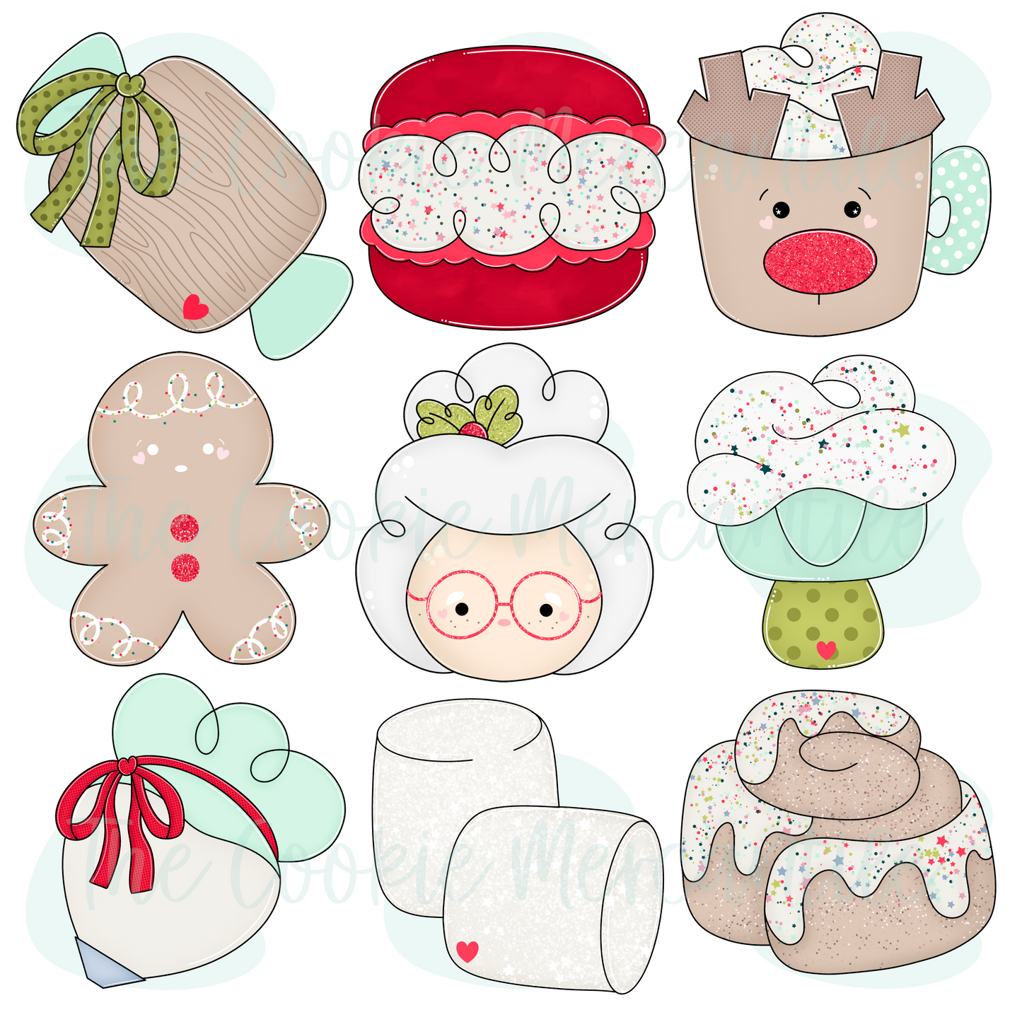 Mrs. Claus Sweet Shoppe 9-Piece Set - Cookie Cutters