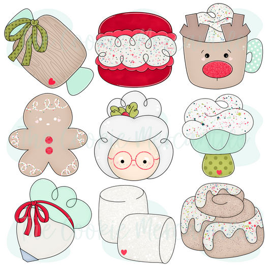 Mrs. Claus Sweet Shoppe 9-Piece Set - Cookie Cutters