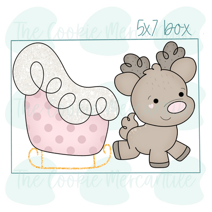 Sleigh & Reindeer Two Piece Set  - Cookie Cutters
