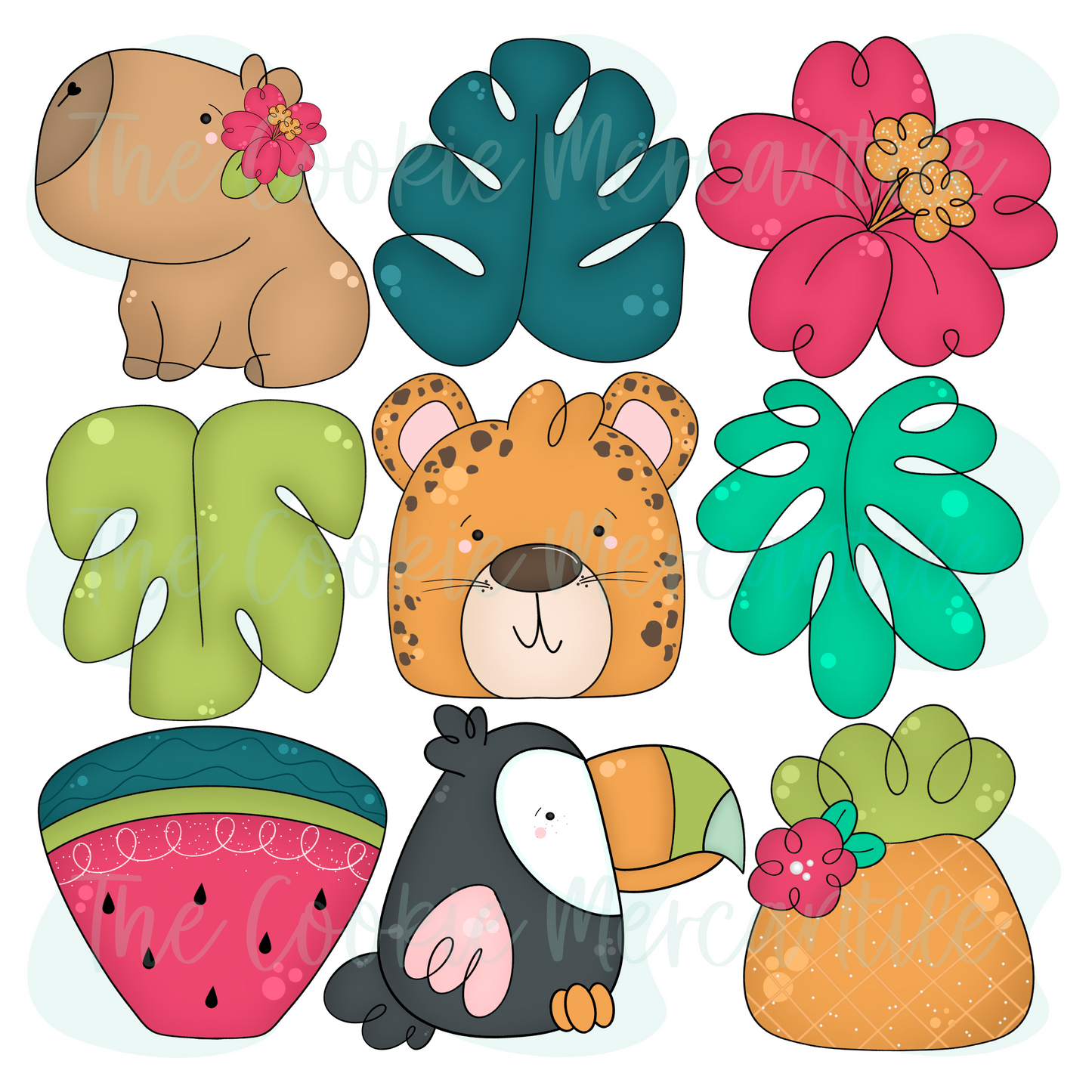 Tropical Island 9-Piece Set - Cookie Cutters