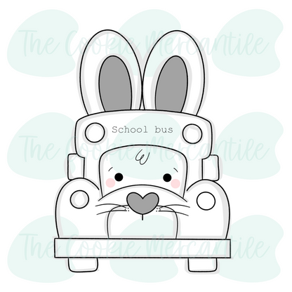 Bunny School Bus 2 Piece Set - Cookie Cutter
