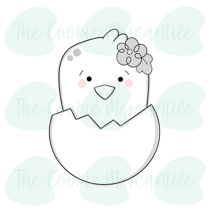 Floral Hatched Chick  - Cookie Cutter