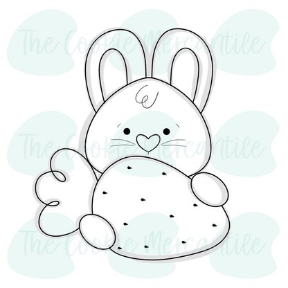Bunny Strawberry plaque 2026  - Cookie Cutter