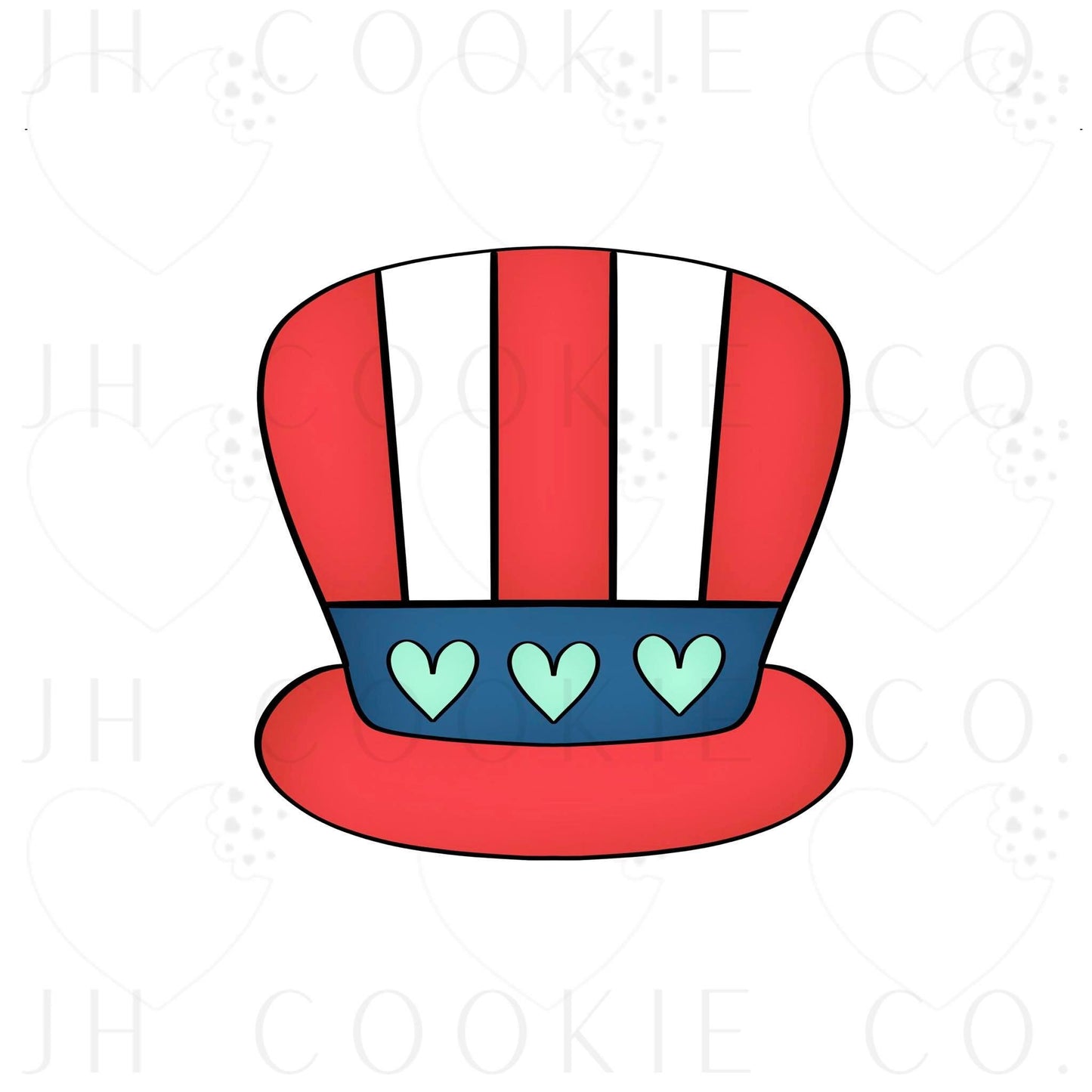 Chubby Uncle Sam Hat - Cookie Cutter