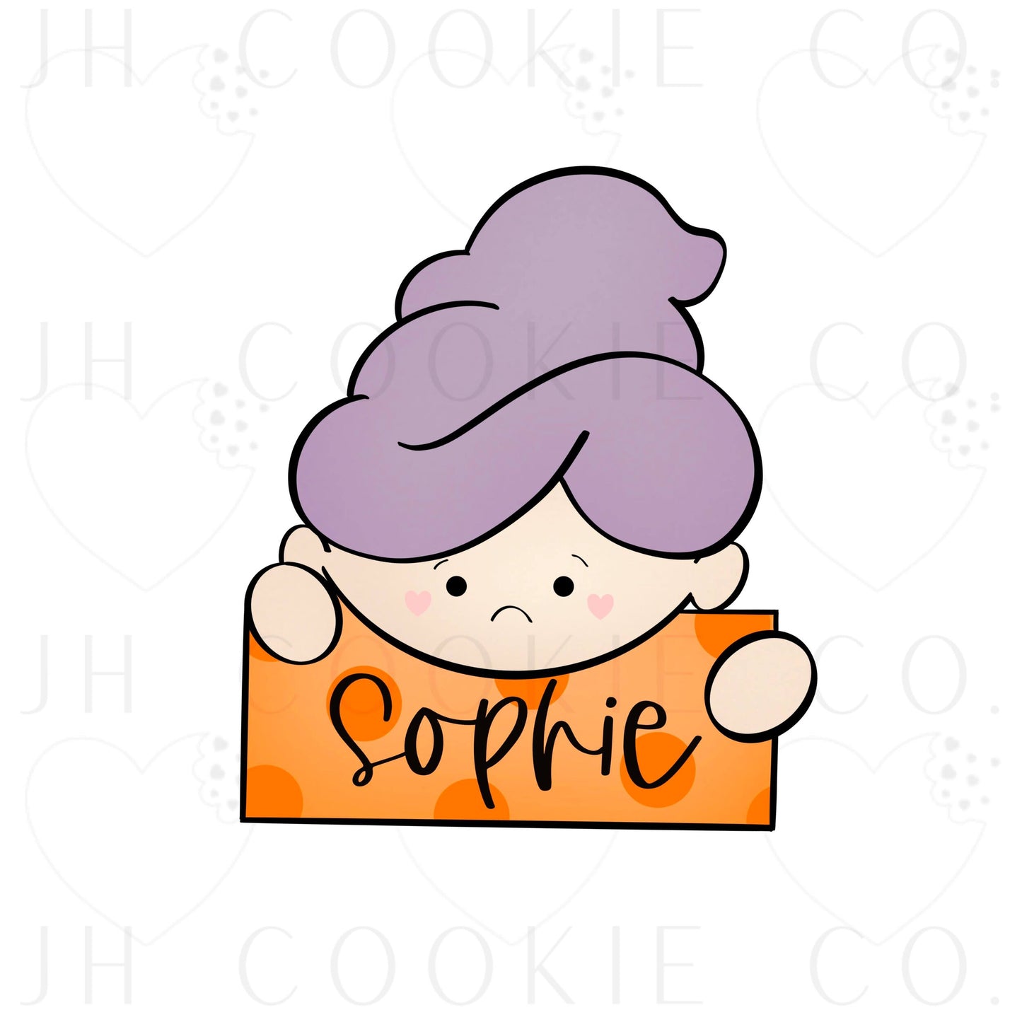 Purple Hair Witch Plaque 2021 - Cookie Cutter
