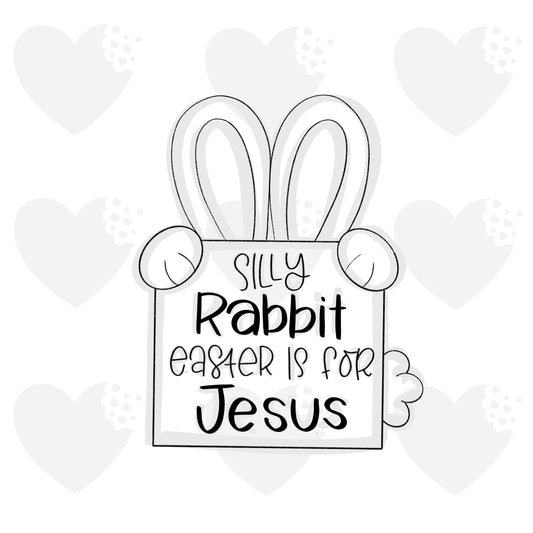 Square Bunny Plaque - Cookie Cutter