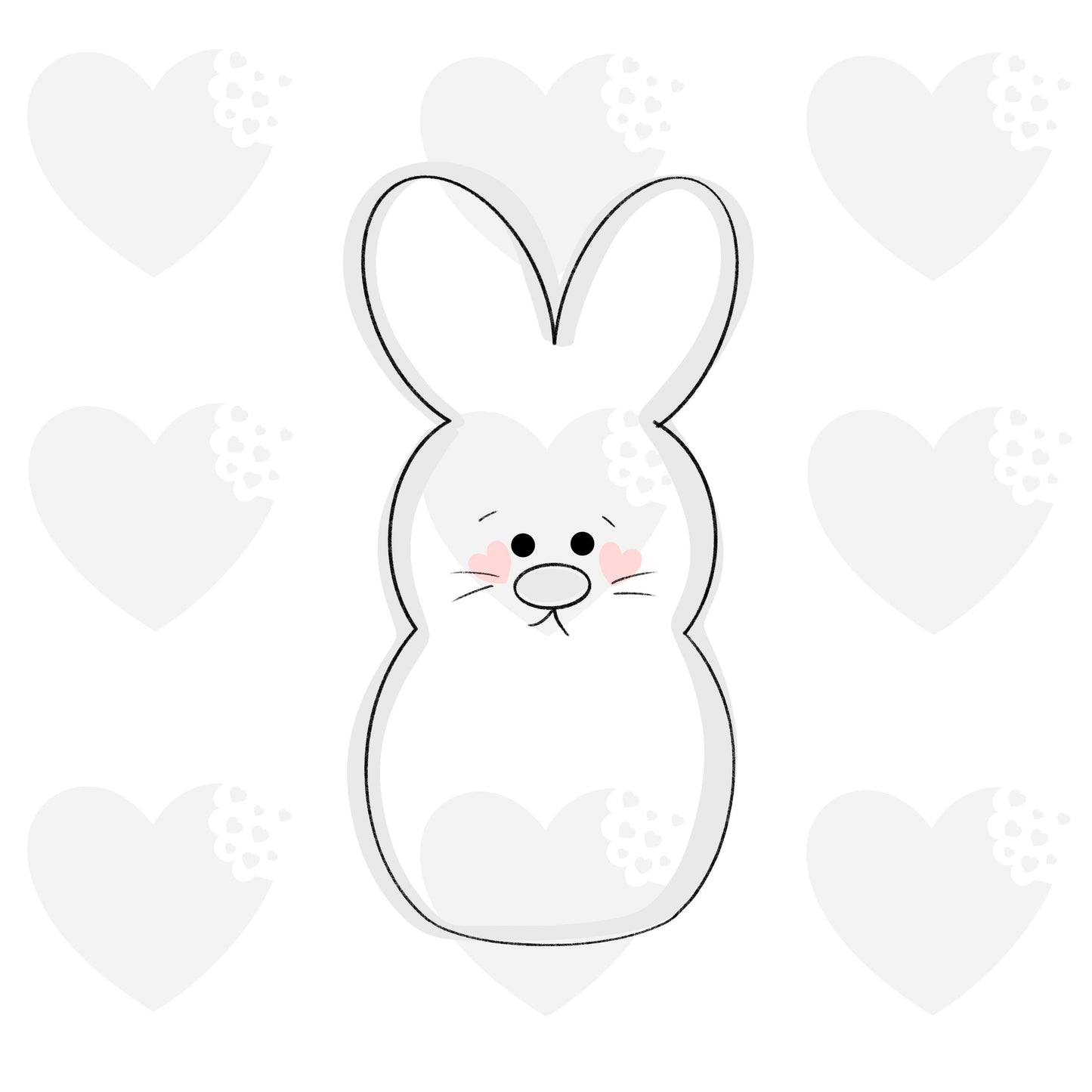 Bunny Peep Candy  - Cookie Cutter