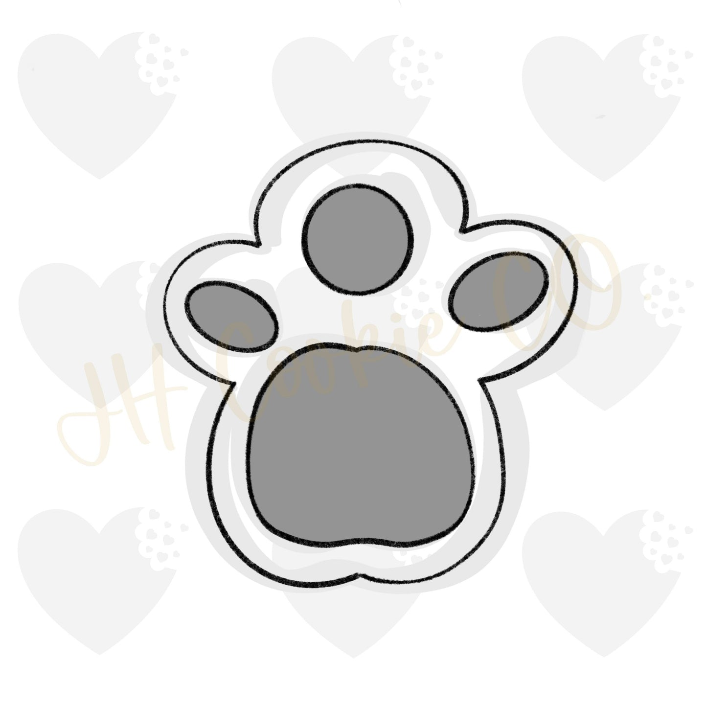 Spring Bunny Paw 2020 - Cookie Cutter