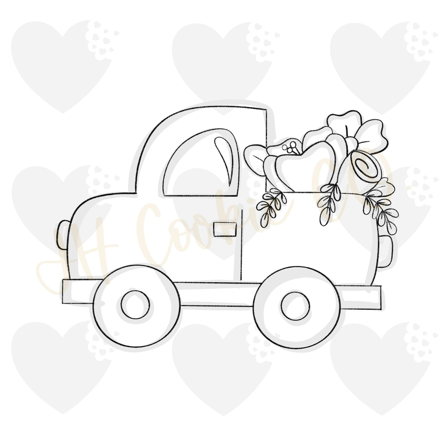 Floral Truck  - Cookie Cutter