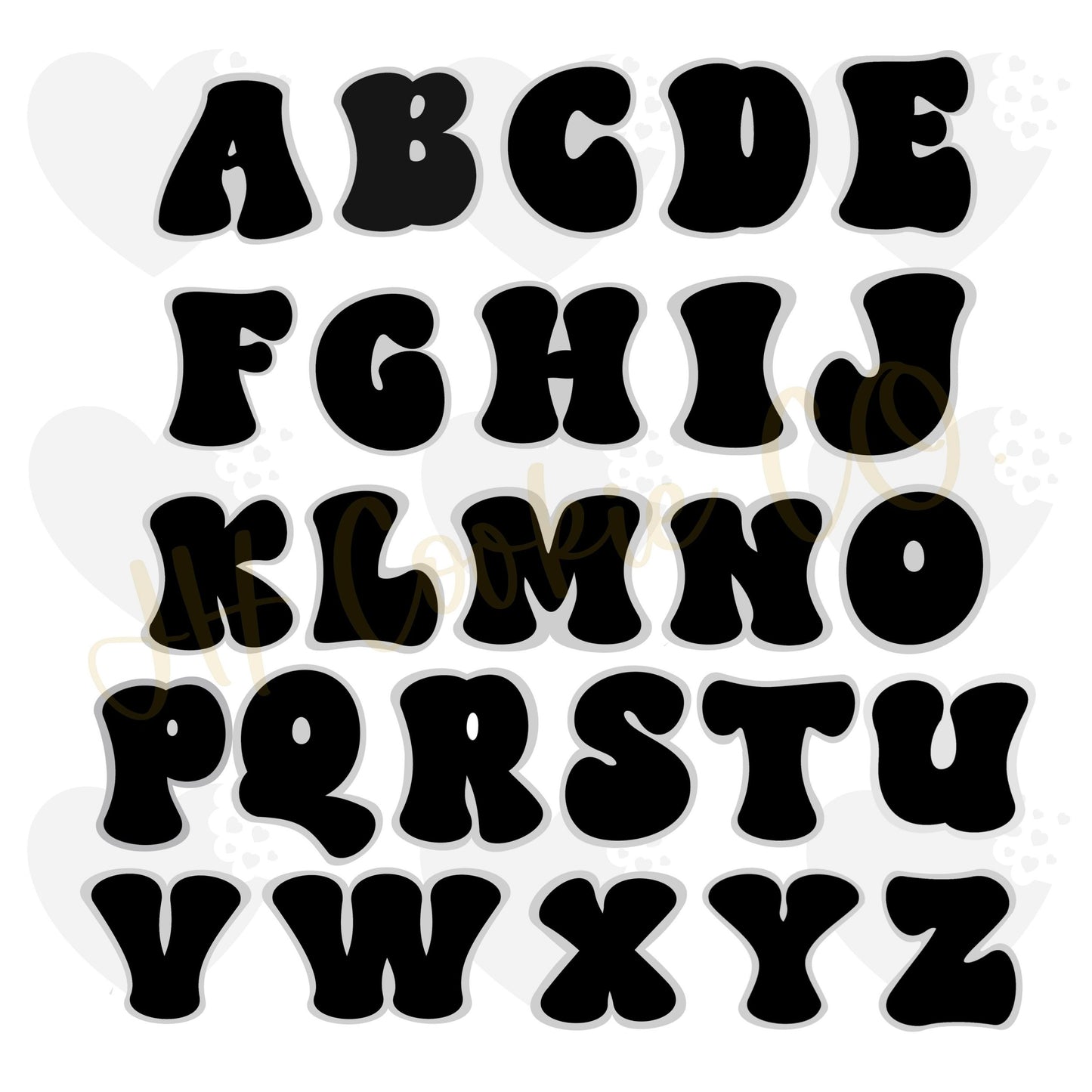 Groovy Alphabet Set  - Cookie Cutters
