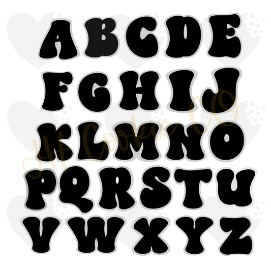 Groovy Alphabet Set  - Cookie Cutters (Copy)