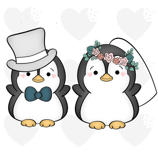Wedding Penguin Set - Cookie Cutter