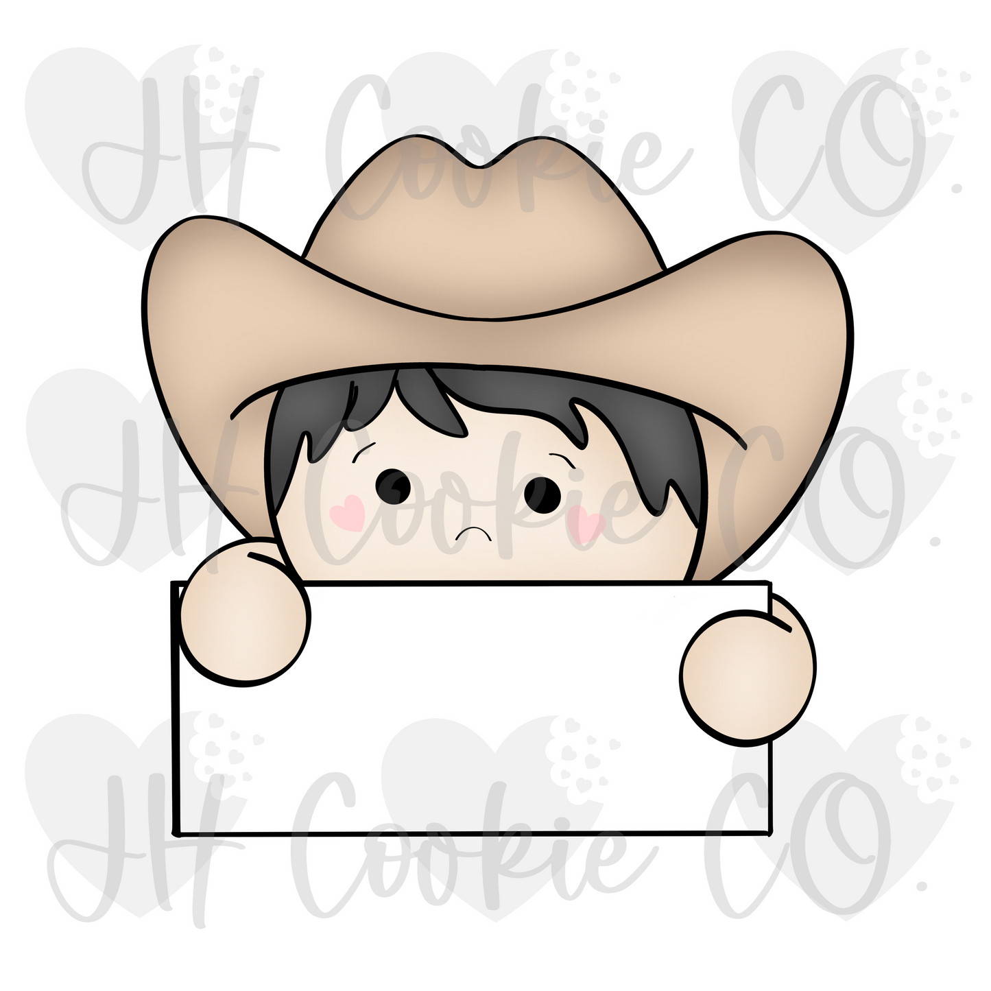 Cowboy Name Plaque - Cookie Cutter