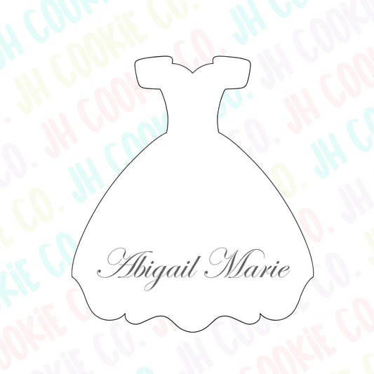 Abigail Marie Wedding Dress Cookie Cutter