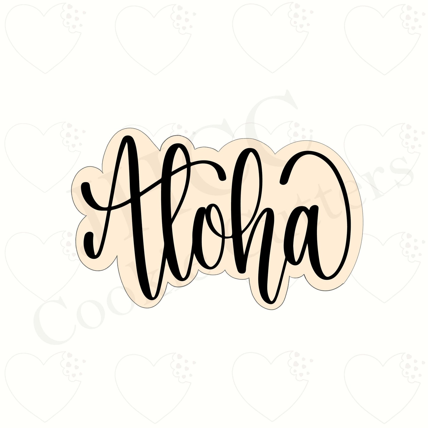 Aloha plaque - Cookie Cutter