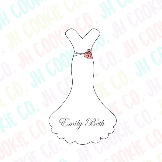 Emily Beth Wedding Dress Cookie Cutter