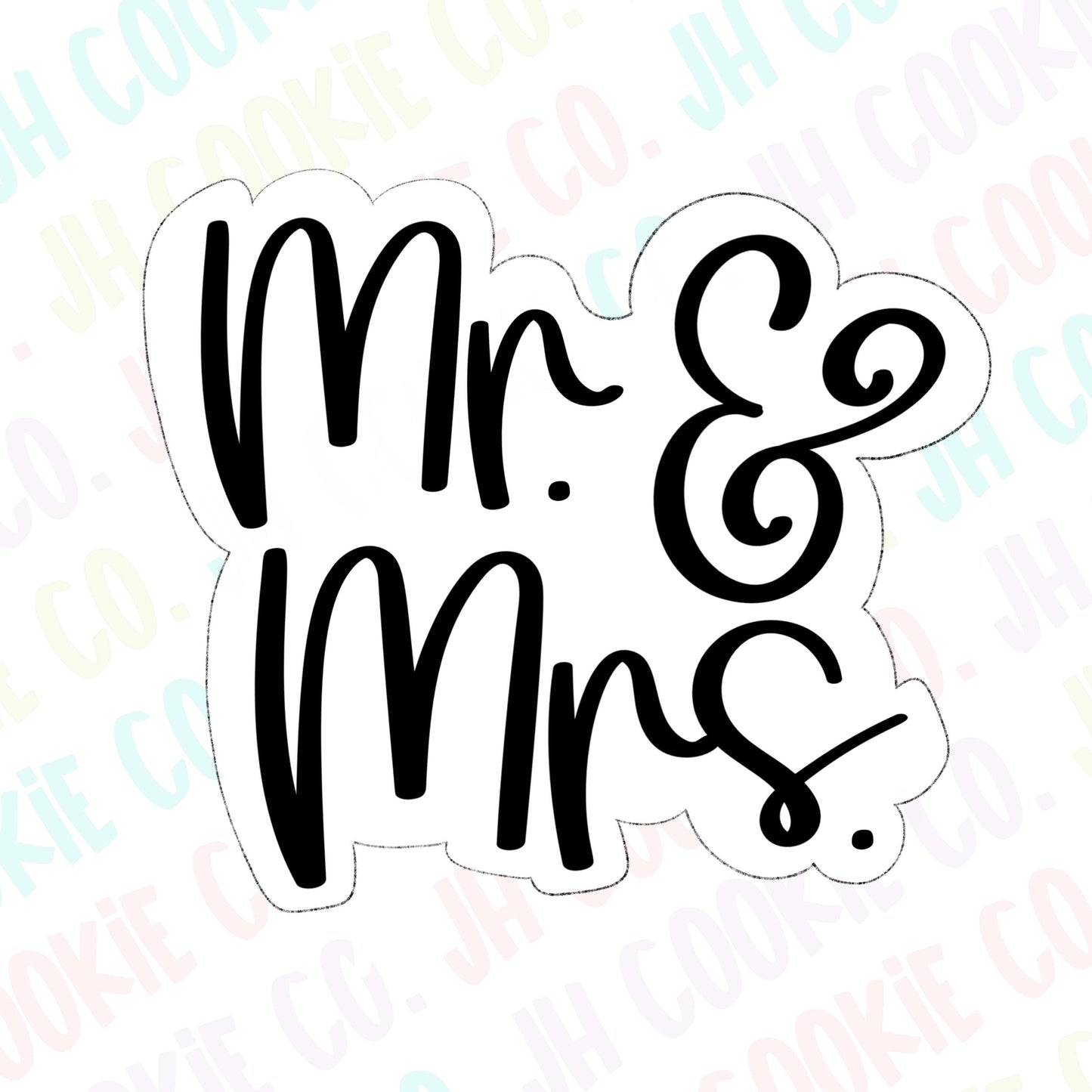 Mr. &amp; Mrs. Plaque Cookie Cutter