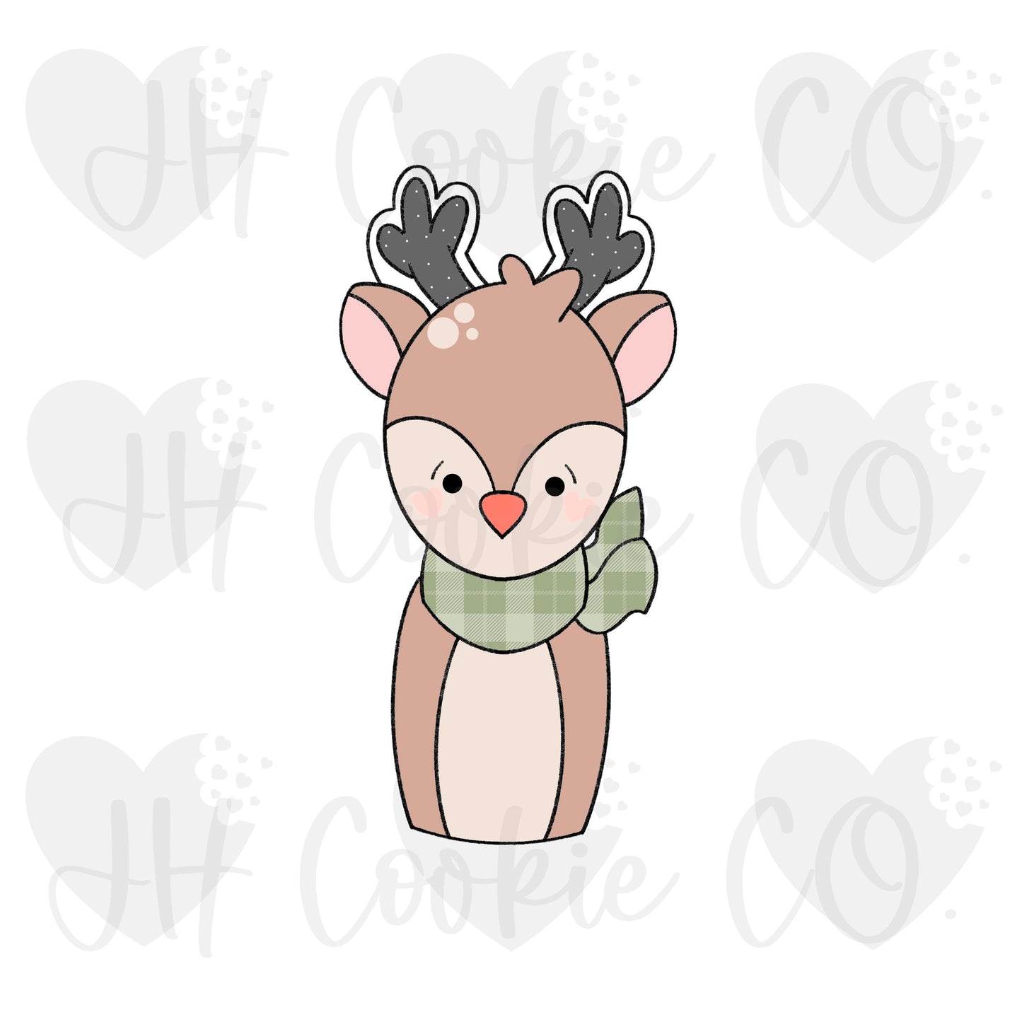 Reindeer Scarf Stick  -  Cookie Cutter
