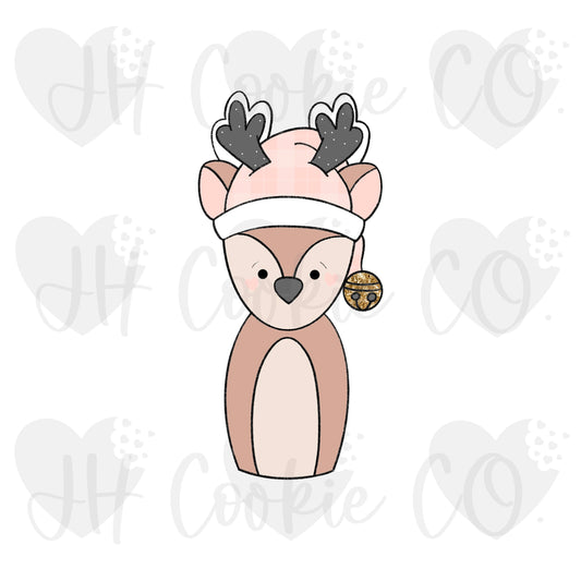 Reindeer Santa Hat Stick  -  Cookie Cutter