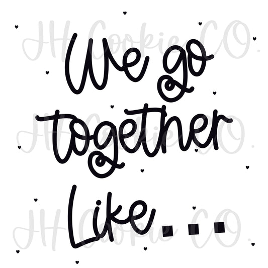 We Go Together Like Black and White [packs of 25] - Square Tags