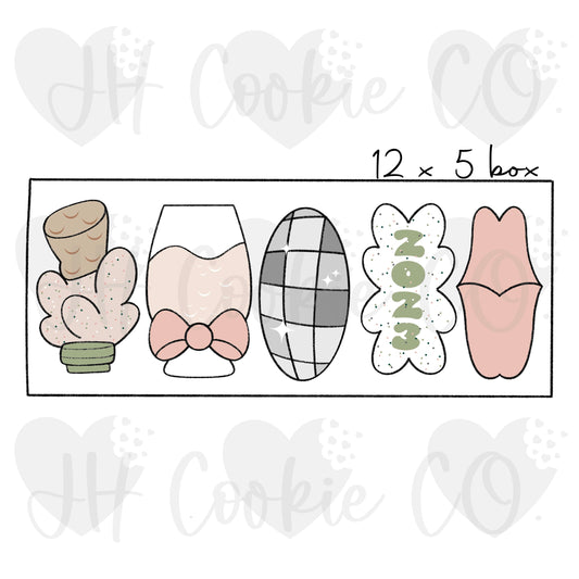 New Years Stick Set  -  Cookie Cutter