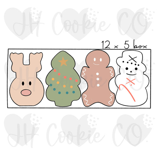 Chubby Christmas Marshmallow Stick Set  -  Cookie Cutter