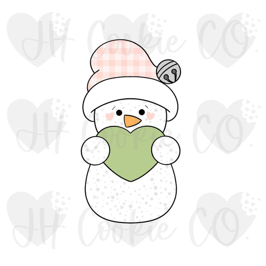 Snowman Heart - Cookie Cutter