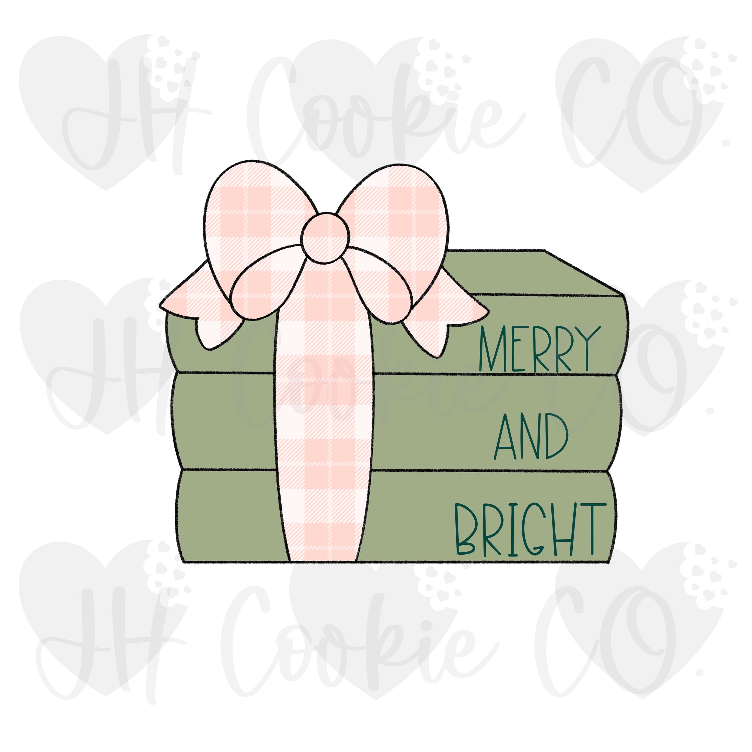 Book Stack Cookies Girly Book Stack - Cookie Cutter – The Cookie Mercantile